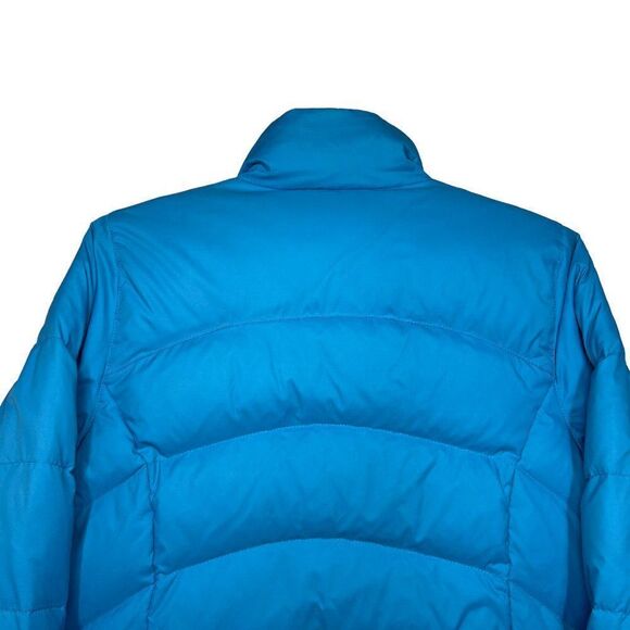 L.L. Bean Jacket Women's Size Small Blue Full Zip Goose Down Puffer Winter Coat - Picture 6 of 8